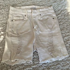 White Good American jean shorts